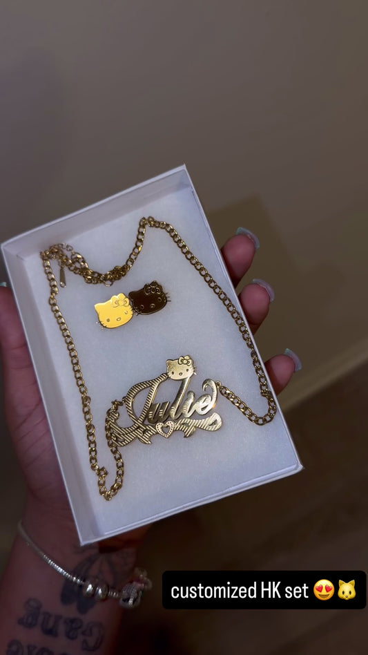 HK Stud + Custom Nameplate Set 🎀
